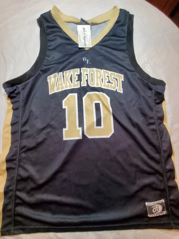 Wake Forest NWT Adult XL #10 Black, Gold Jersey OT Sports Cover