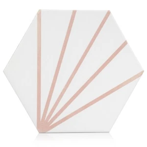 Industry Tile 9x10 Palm Bays Hexagon Light Pink Porcelain Tile (8.08 Sq. ft/Box) - Picture 1 of 7