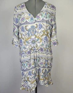 San Jose The Label Playsuit Womens Large Floral 3/4 Sleeve Rayon - Picture 1 of 10