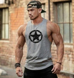 Camisetas Sin Mangas De Algodán Para Hombre Camisa De Gimnasio Fitness Deportivo - Imagen 1 de 16