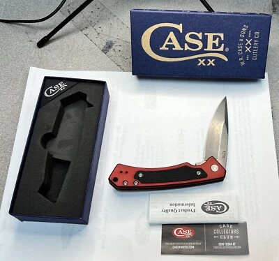 Case XX Marilla Red Aluminum/G10 Folding S35VN Knife 25881 new Drop point modern - Image 1 of 3
