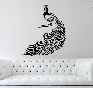 Großer Pfau Kunst Vinyl Wandaufkleber, Zum Selbermachen Wohndeko Wandtattoo - HOCHWERTIG 164 - Bild 1 von 9