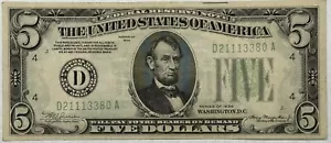 $5 1934 FRN 1955-D Early Federal Reserve Note Cleveland Cheap Choice Very Fine - Picture 1 of 2