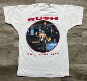 Vintage 1987 RUSH Hold Your Fire Tour Shirt Screen Stars Large - Picture 1 of 10