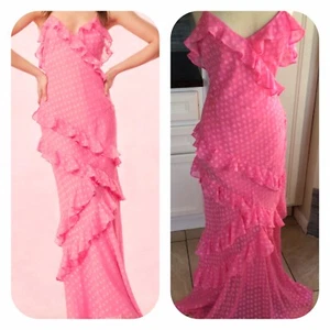 Love Shack Fancy Rialto Heart Ruffle Pink Maxi Dress, , Sz 4 NWT $765 - Picture 1 of 12