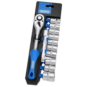 Draper Metric Socket & Ratchet Set 1/2"D 12pc 10 to 24mm & 125mm Extension 16374 - Picture 1 of 2