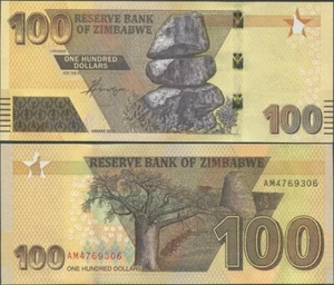 Zimbabwe 100 Dollars 2023 (P-106b) UNC - Picture 1 of 1