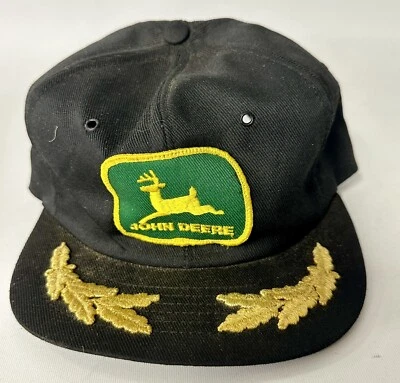Vintage John Deere Trucker Hat, Cloth Snapback - Image 1 of 4