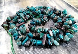 Natural Chrysocolla Chips, 4-12x4-12mm, 15"Strand. Free postage. Oz  - Picture 1 of 3