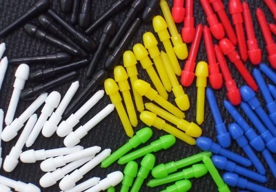 Replacement Game 3/32" Peg Parts Pcs,36 Pieces,Yellow,White,Blue,Red,Black,Green - Image 1 of 4