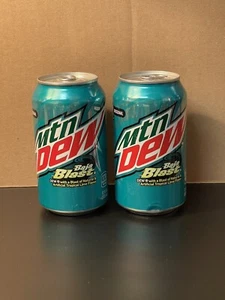 Two (2) Mountain Dew Baja Blast Old Design Full 12oz Cans (2020) - Picture 1 of 7