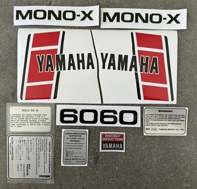Yamaha YZ60 1983 Juego de calcomanías de reproducción / Kit de pegatinas / Kit de gráficos Foto 1 de 4