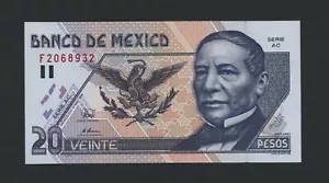 MEXIKO 20 NUEVOS PESOS 1996 PICK # 106b UNC. - Bild 1 von 2