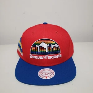 Denver Nuggets Hat Cap Snap Back Red Mitchell & Ness NBA Retro HWC Adjustable - Picture 1 of 11