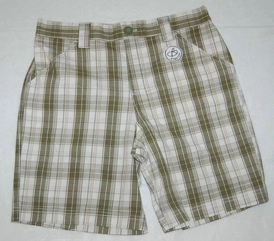 Женские ОЛИВКОВО-ЗЕЛЕНЫЕ БЕЛЫЕ БЕЖЕВЫЕ КЛЕТЧАТЫЕ БЕРМУДСКИЕ ШОРТЫ задняя эластичная талия S 6 - Изображение 1 из 2