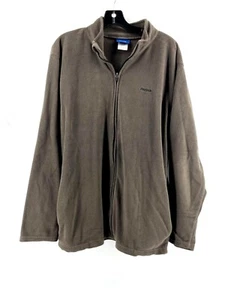 Reebok Men's Gray Full Zip High Collar Jersey Sweatshirt Pockets Jacket Size XL - Picture 1 of 11