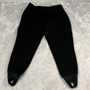Schoeller Ski Pants Womens 12 Black Stirrup Stretch Snow Slopes VINTAGE 30 X 23 - Picture 1 of 3