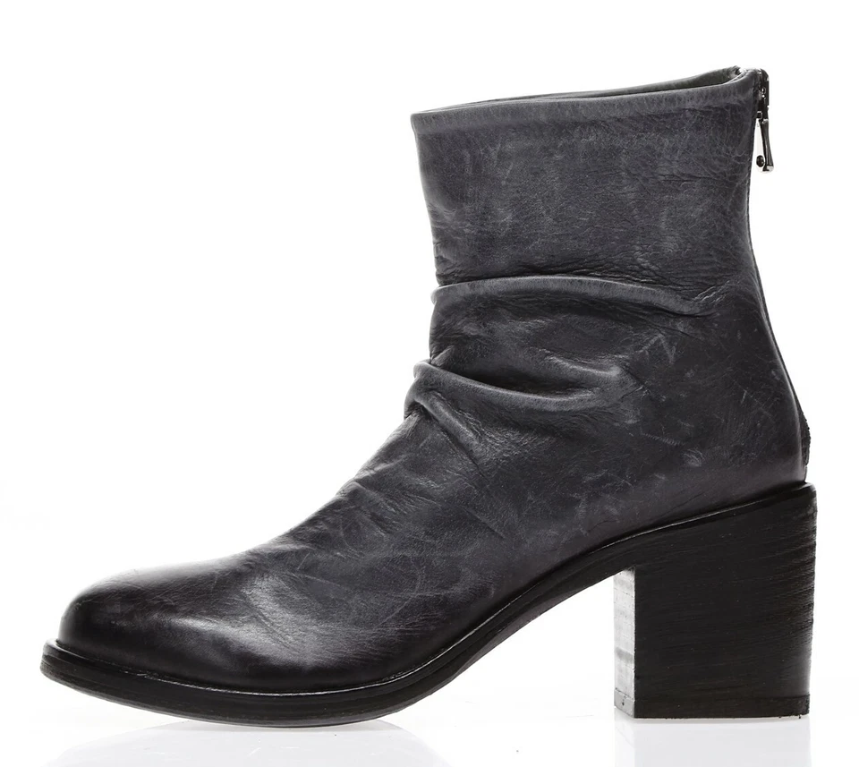 Botines Kelsi Dagger Brooklyn para mujer con tacón de cuero negro desteñido talla 35,5 Foto 1 de 4