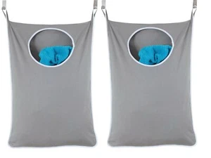 LaundryMate Hanging Laundry Hamper with 2 Stainless Steel Hooks each, Space-S... - Picture 1 of 1