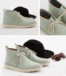 B1 Clarks Womens Desert Aerial Textile Boots Pale Green, UK 3.5 - Picture 1 of 3