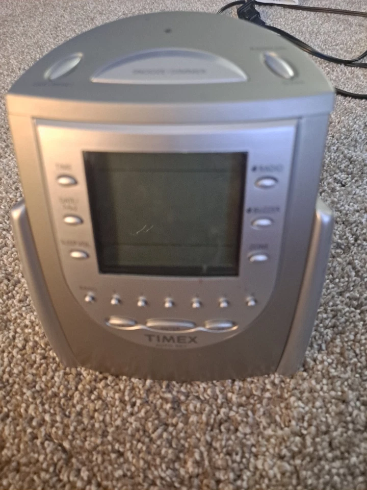 Timex T311T Auto-Set Dual Digital Tuning Alarm Clock With AM/FM Radio In Silver - Image 1 of 1