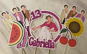 harry styles Personalised Cake Topper And cupcake picks Add Any Name/age - Picture 1 of 6