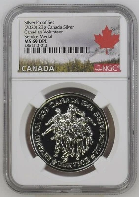 2020 Canada Silver Canadian Volunteer Service Medal NGC MS69 DPL - Image 1 of 2