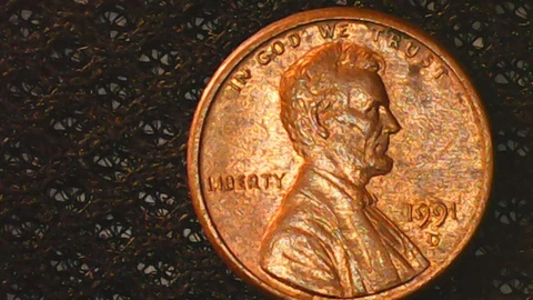 1991-D Lincoln penny-DDR- w/ doubling on date and extra columns in bays Cover