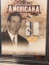 2008 Donruss Threads Ryne Sandberg Baseball Americana Jersey Swatch #17/25