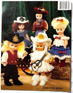 Crochet Patterns Book Country Western Dolls Outfits Boots 13" Dolly Tanya Reba - Picture 1 of 2
