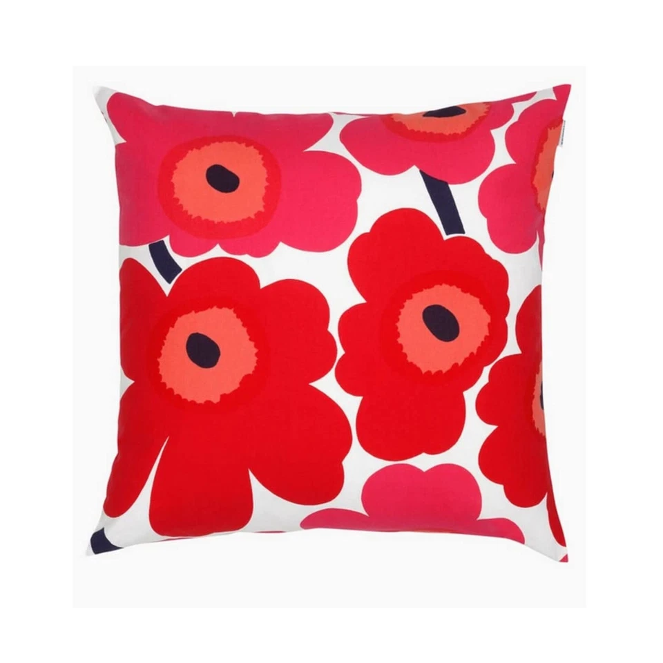 MARIMEKKO Pieni Unikko Cotton Pillow Cover (Red & White) – Refine Your Hom - Image 1 of 1