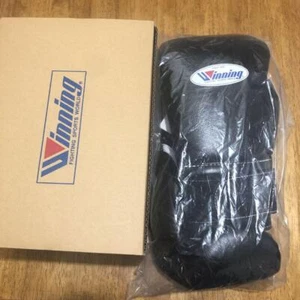 Winning Boxing Gloves MS-600B 16oz Tape Type Black Japan F/S New Unused w/ Box - Picture 1 of 2