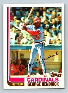1982 Topps #420 - George Hendrick - St. Louis Cardinals - Outfield - Picture 1 of 2