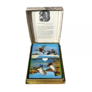 Luck Unlimited 2 Barajas de Cartas Richard Bishop Waterfowl Goose De Colección Borde Dorado - Imagen 1 de 16