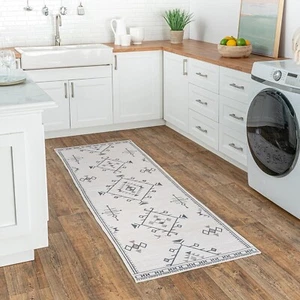 nuLOOM Evalyn Transitional Cream Indoor Machine Washable Area Rug - Picture 1 of 5