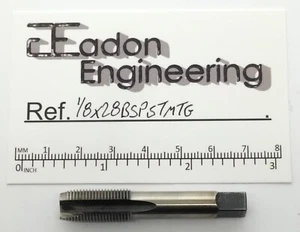 1/8" x 28TPI BSP (British Standard Pipe) Spiral Point Machine Tap, HSS. - Picture 1 of 2