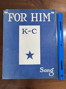 Partituras antiguas “For Him” de Zeph Fitz Gerald Primera Guerra Mundial 1918 gran formato - Imagen 1 de 6