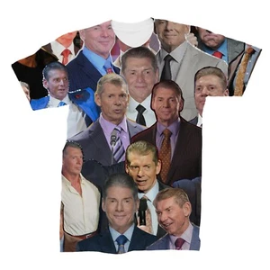 Vince McMahon Photo Collage T-Shirt - Picture 1 of 2