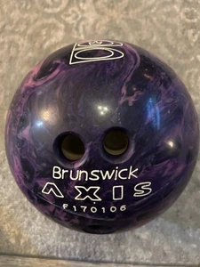 Brunswick Axis Bowlingkugel 11,155 Pfund gebohrt in lila und pink - Bild 1 von 4