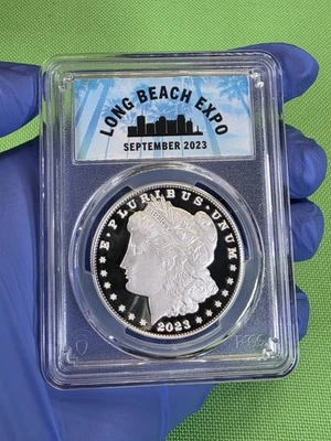 2023-S Morgan Silver Dollar Proof Coin - PCGS PR70DCAM First Strike (Long Beach - Image 1 of 4