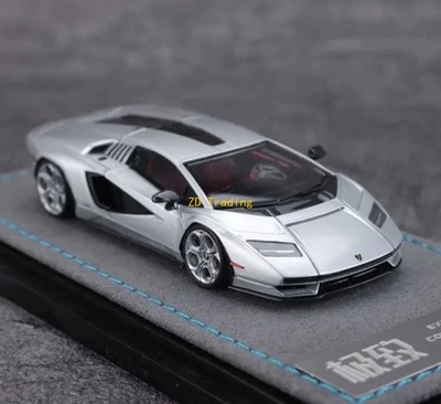 ZD EC 1:64 Silver Countach LPI800-4 Racing Sports Model Diecast Resin Car BN - Image 1 of 4