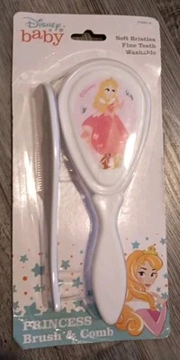 New Disney Baby Princess Aurora Sleeping Beauty Baby Soft Brush With Comb Set - Image 1 of 4