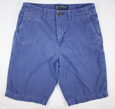 Шорты мужские American Eagle длина 30 12 дюймов по внутреннему шву хлопок искусственно состаренные синие - Изображение 1 из 4