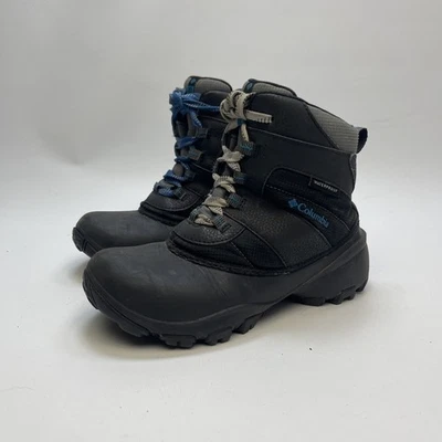 Columbia Rope Tow Boots Unisex Waterproof Youth Size 4 Snow Boots Blue Winter Foto 1 de 4