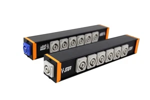 6 Port Powercon Power Distribution Output Box, Black Stage Light Accessory (1pc - Picture 1 of 6