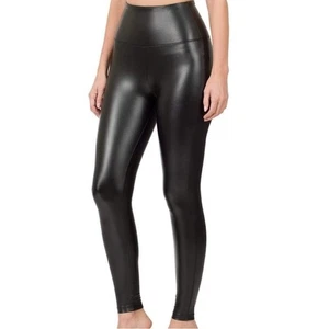 Neu Zenana Kunstleder-Leggings zum Überziehen schwarz Damengröße Large " - Bild 1 von 7