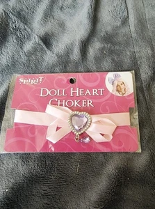 Porcelain Doll Halloween Costume Accessory Heart Charm Choker - Picture 1 of 2