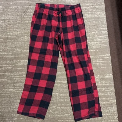 Pantalones de pijama de franela negros y rojos talla M: azul marino antiguo Foto 1 de 2
