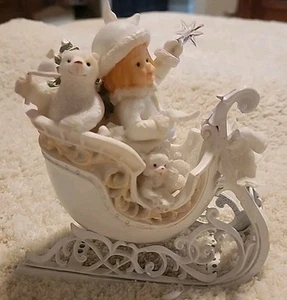 Vintage Weihnachten um die Welt Haus des Lloyd Mädchen im Schneeglöckchenschlitten K - Bild 1 von 9