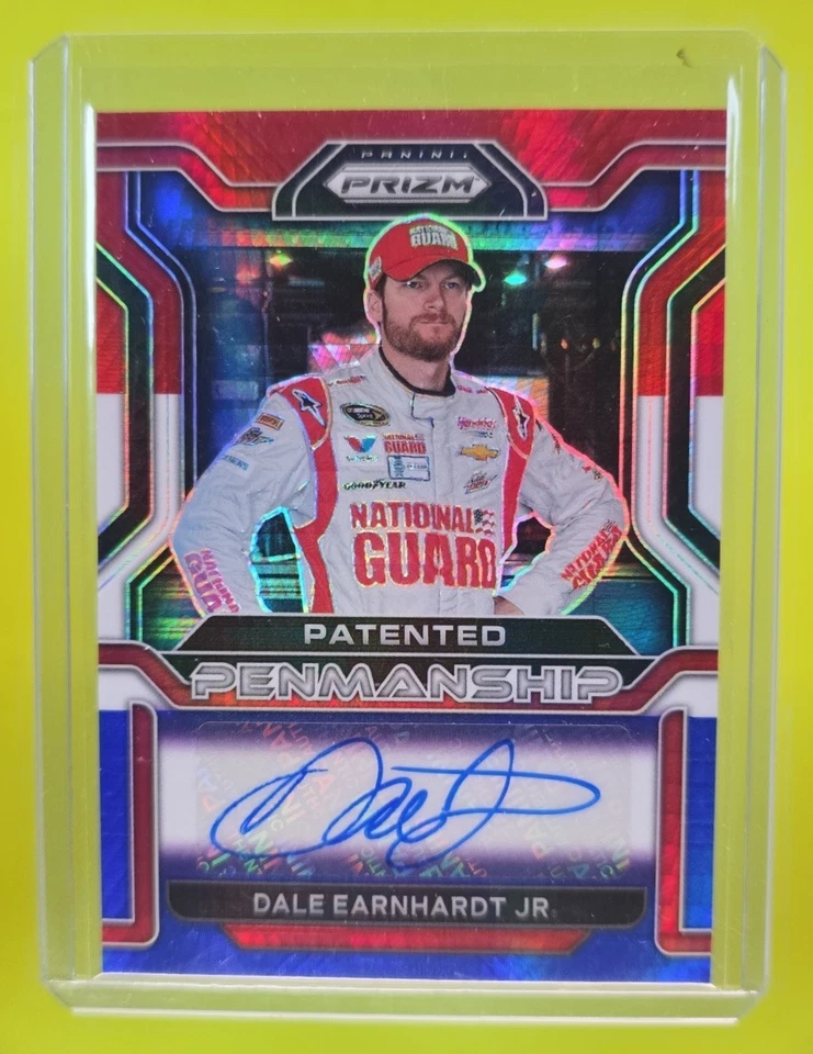 2022 Panini Racing Prizm Dale Earnhardt Jr Patented Penmanship RWB 01/25 - Image 1 of 4